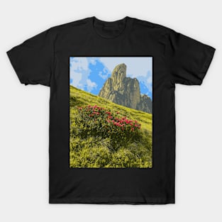 Slanted Flowers - Landscape T-Shirt